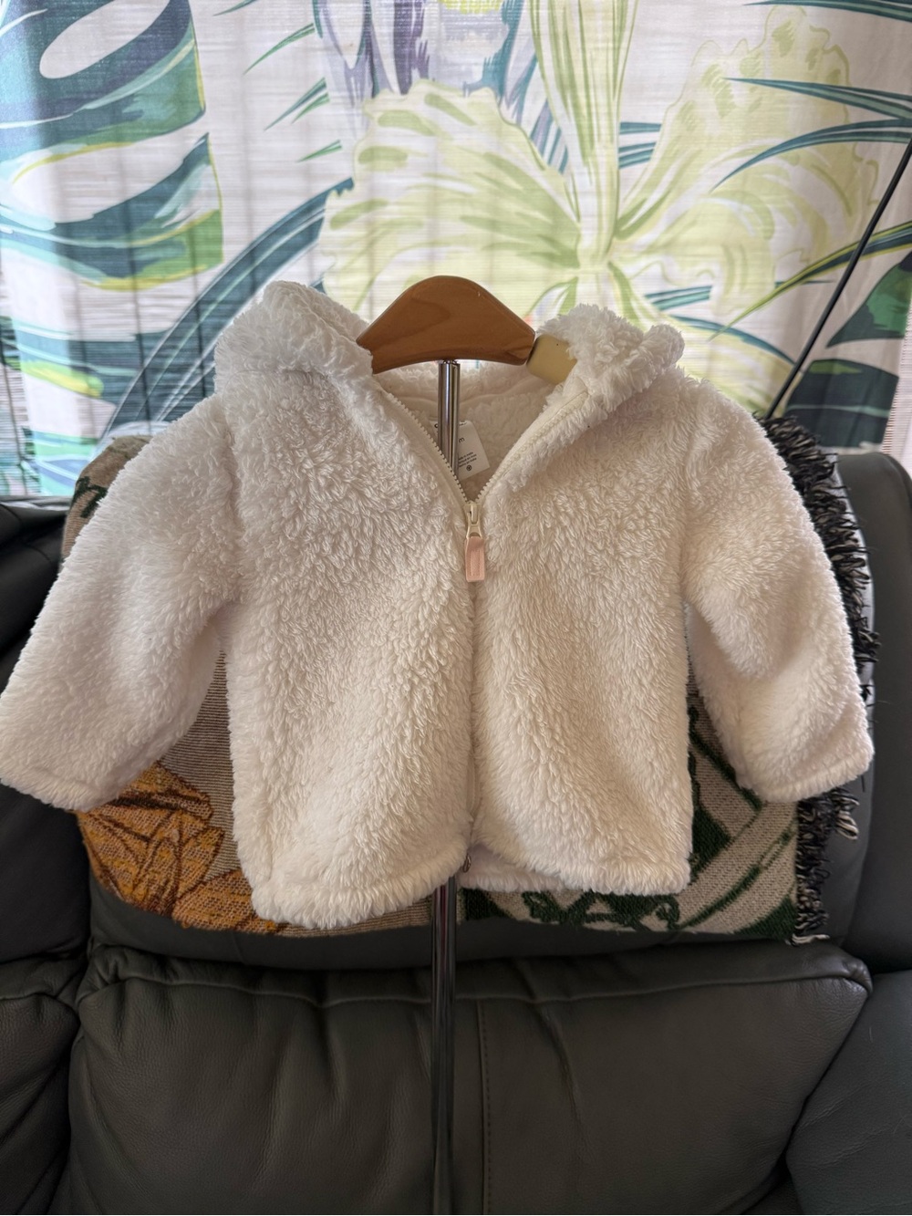 Carter's Cream Plush Hooded Puffer Jacket
